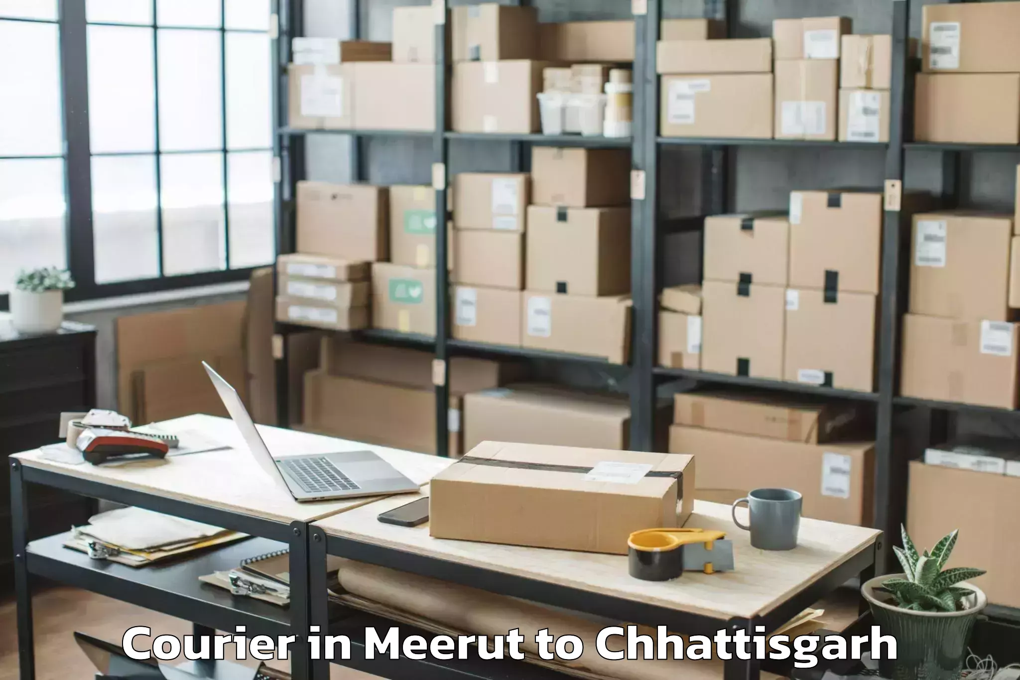 Affordable Meerut to Bagbahra Courier